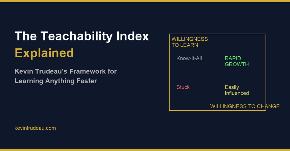 The Teachability Index explained - Kevin Trudeau's two-axis framework for accelerated learning and personal growth